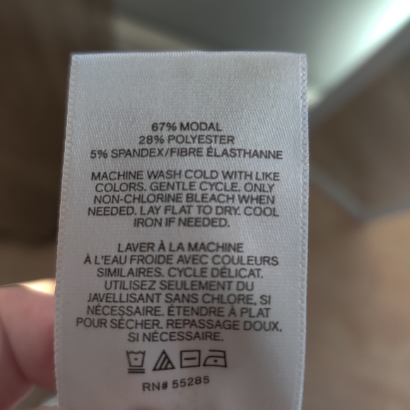 --**$$3/12$$**--White & Navy V-Neck Tee - Picture 5 of 5